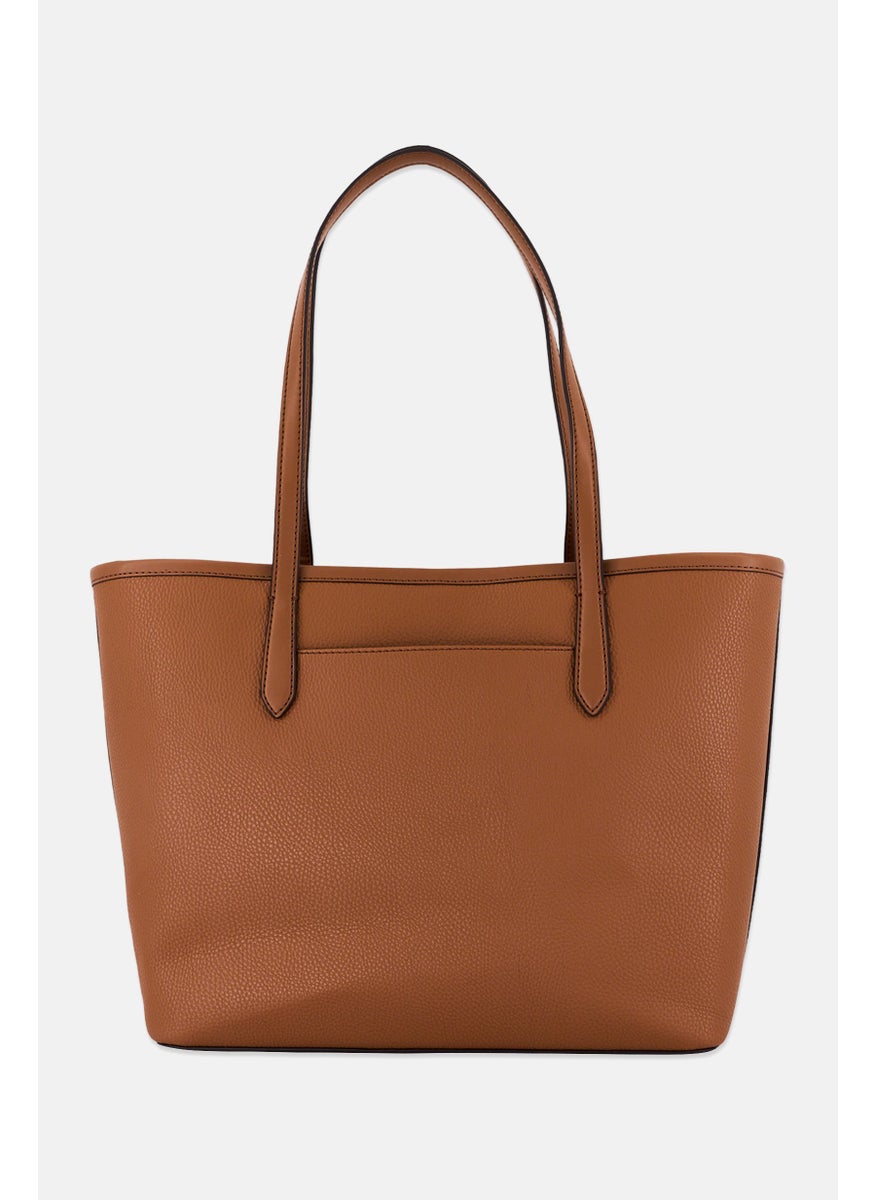 Michael Kors Women Brand Logo Tote Bag 30 H x 41 L x 13 W cm With Card Holder, Brown  - Image 3
