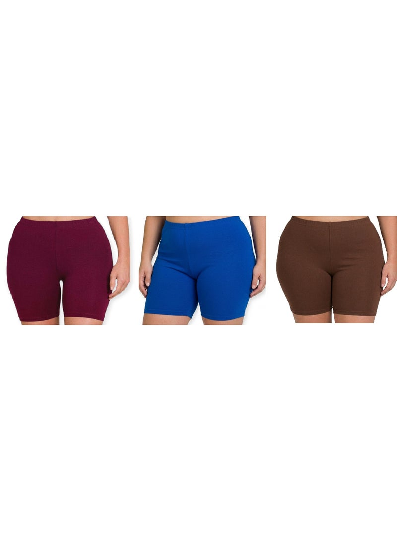 Women's Shorts - Lycra Stretch - 3 Pack - Custom Sizes - Image 1