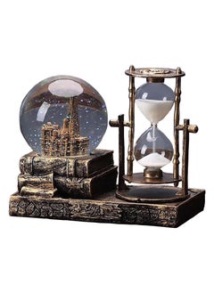 General LED Music Snowball with Hourglass Vintage Paris Eiffel Tower Home Decoration for Living Room Bedroom Bookshelves TV Cabinet Table Table Decoration Centering Decorations  - Image 1