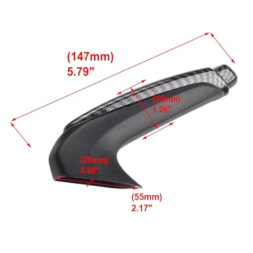 RONTCOS Parking Brake Grips Handle Cover Carbon Fiber Print Front Hand Brake Protector Interior Trim for Honda Civic Coupe Sedan 2006 2007 2008 2009 2010 2011 - Image 5