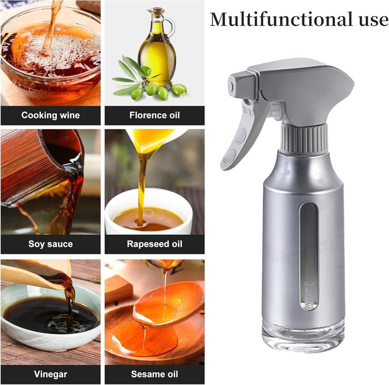 Micyples Oil Sprayer for Cooking,ABS Plastic Olive Oil Mister for Air Fryer Frosted Gray Nozzel Oil Dispenser Bottles Fat Reduction Glass Oil Control Spray Pot 6.35oz/180ml Capacity - Image 4