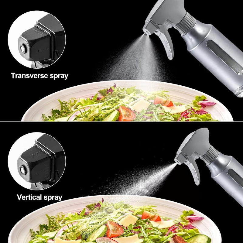 Micyples Oil Sprayer for Cooking,ABS Plastic Olive Oil Mister for Air Fryer Frosted Gray Nozzel Oil Dispenser Bottles Fat Reduction Glass Oil Control Spray Pot 6.35oz/180ml Capacity - Image 2