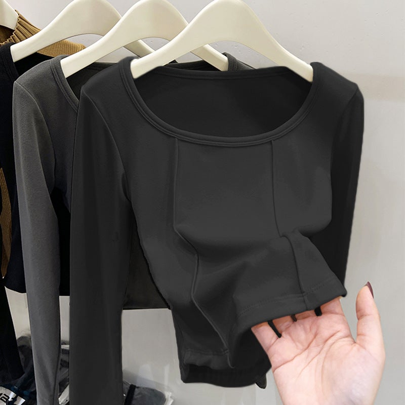 Long Sleeve Base Shirt Women's Inner 2025 Spring New High-end Wearing Outer Wear Top Slim-fit T-shirt for Women - Image 4