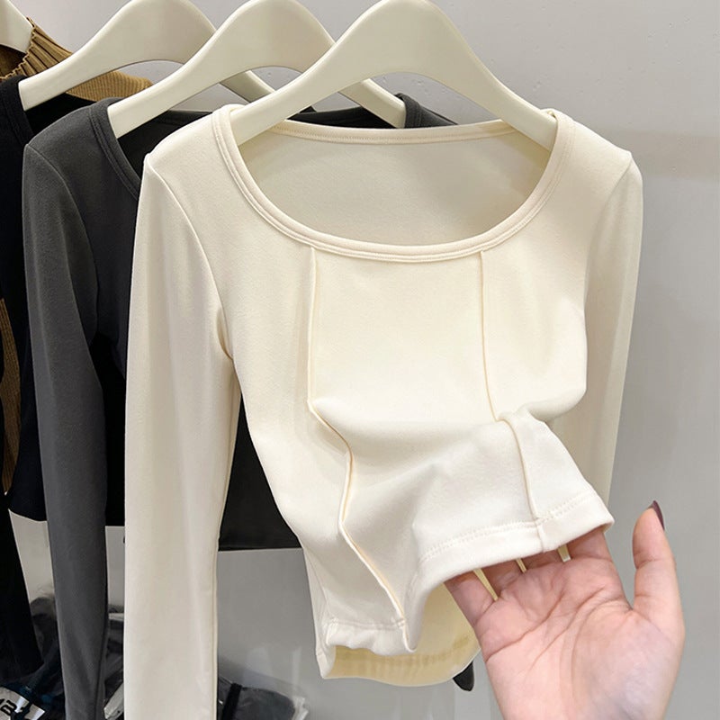 Long Sleeve Base Shirt Women's Inner 2025 Spring New High-end Wearing Outer Wear Top Slim-fit T-shirt for Women - Image 2