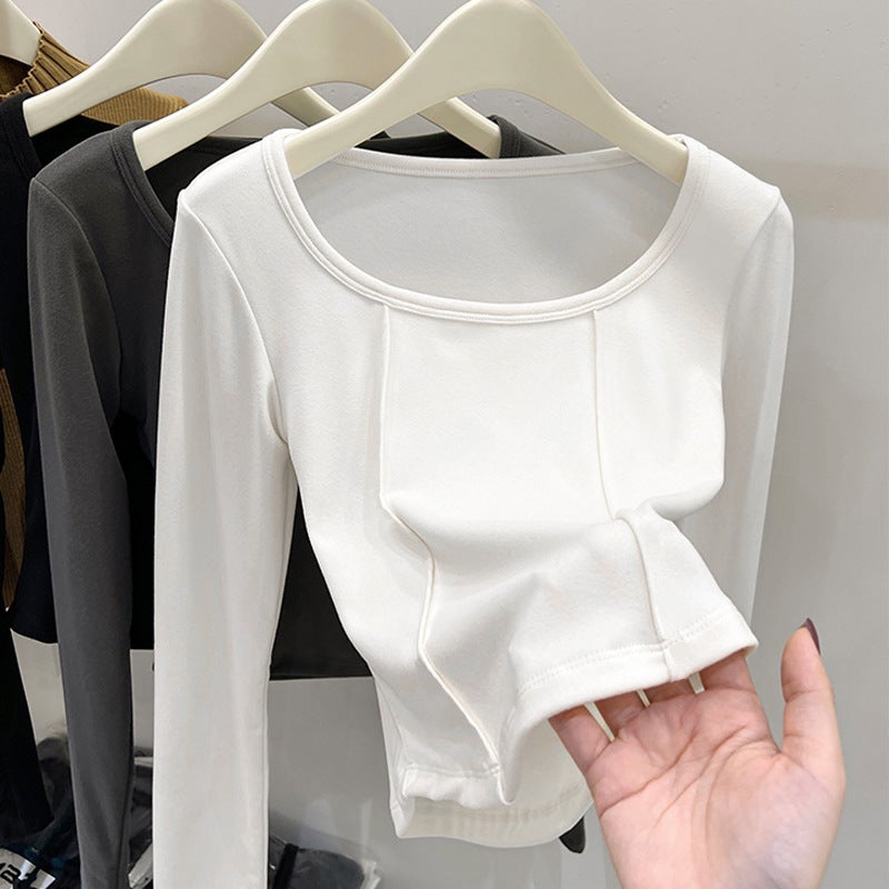 Long Sleeve Base Shirt Women's Inner 2025 Spring New High-end Wearing Outer Wear Top Slim-fit T-shirt for Women - Image 1