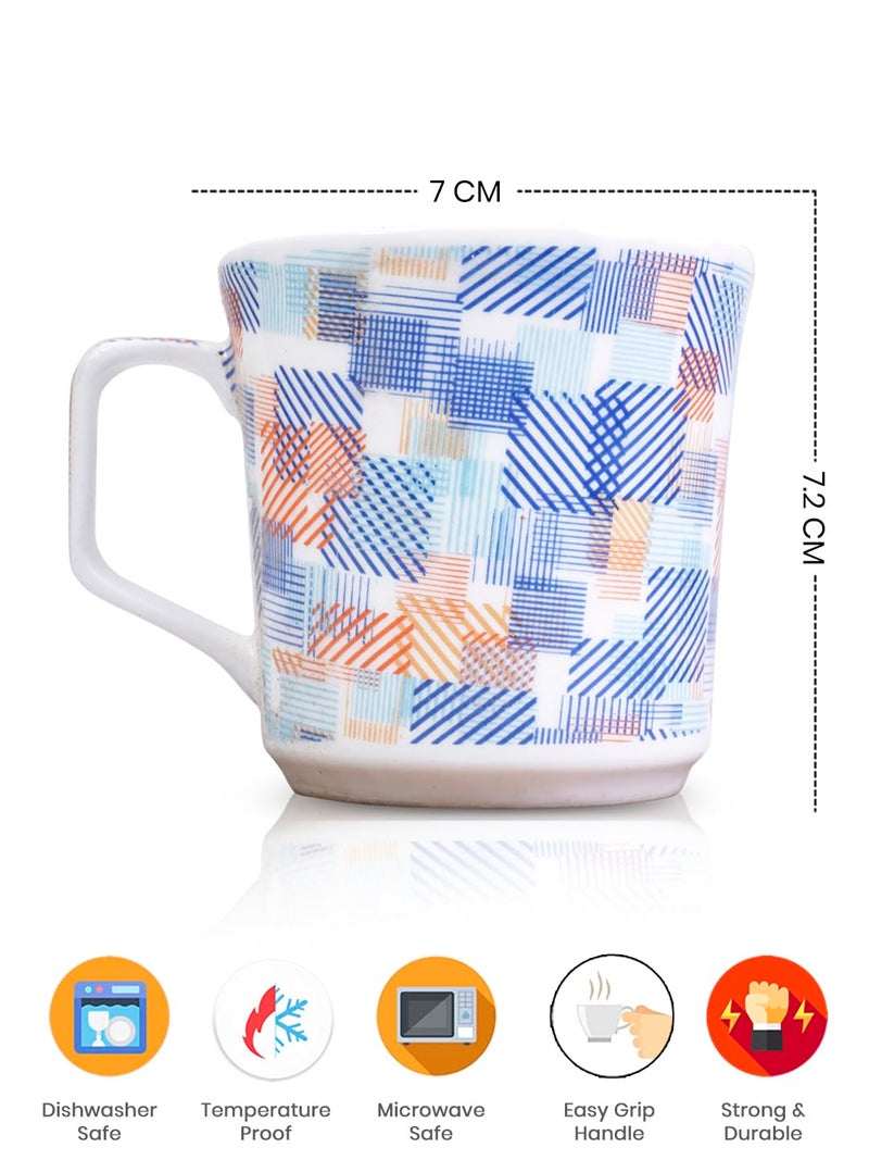 UPC U.P.C. Bone China Set of 6 Tea/Coffee Mugs, Tea Cup/Mug Set, Microwave & Dishwasher Safe Coffee Cup Set, Tea Cup Set of 6 Bone-Ash Free-150ml. - Image 4