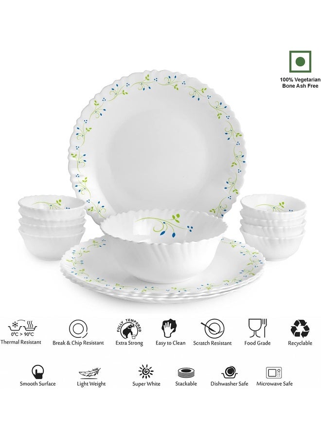 Cello طقم عشاء سيلو أوبالوير دازل تروبيكال لاجون، 13 قطعة، أبيض - Image 3