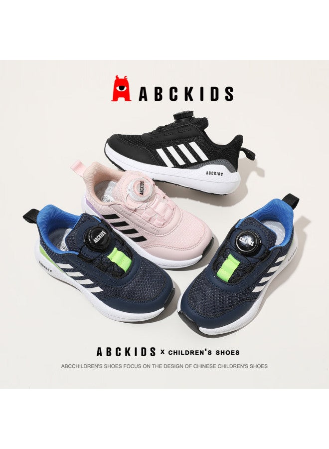 Abc Kids Kids Spring Breathable Lightweight Casual Shoes Boys Girls Classic All-match Running Shoes Black Size 34 - Image 1