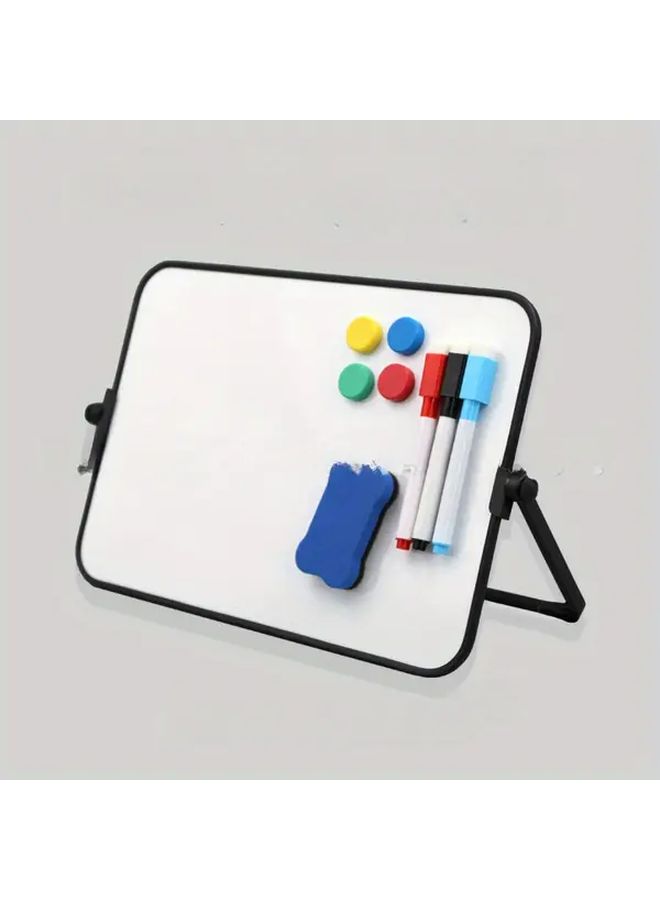 1 Piece A4 Size 8.27 x 11.81 Inch Magnetic Double Sided Dry Erase Whiteboard With Markers and Eraser Portable Reusable Board for Home Office Classroom Teaching Meeting and Presentation - Image 1
