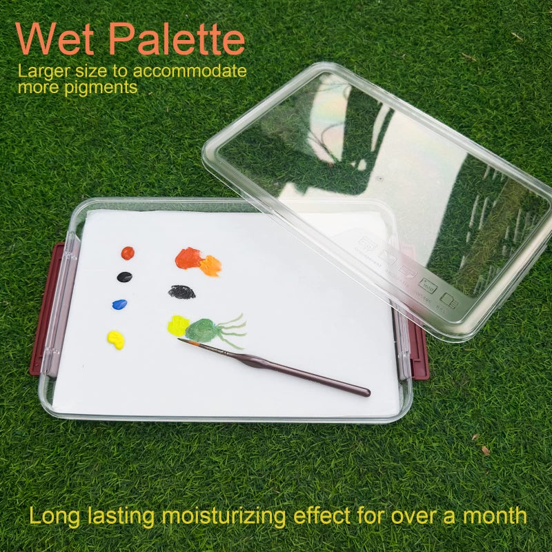 Kreapa 9.5x14.5x1.6 inches Wet Palette for Miniature Models - Wet pallete for Acrylic Painting Wet pallets for Painting Miniatures Keep Your Paint Wet for Longer for Miniature Models - Image 4