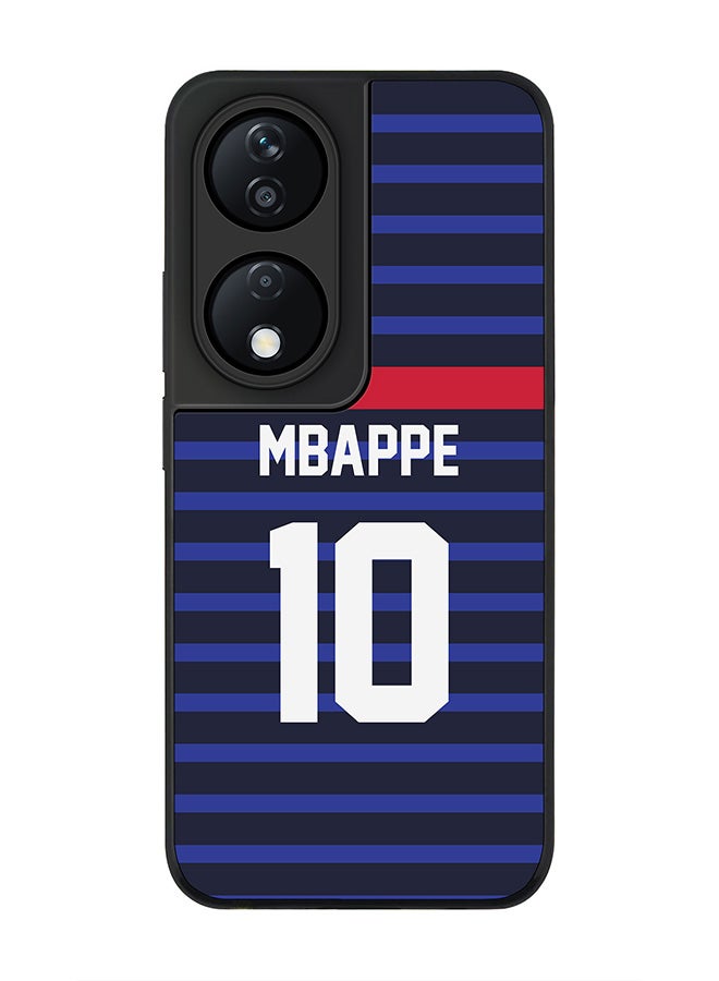 Stylizedd Rugged Black Edge Case for Honor X7b, Slim fit Case Flexible Anti Drop TPU Gel Thin Cover -  Football Team - France, Player Name - Mbappe - Image 1
