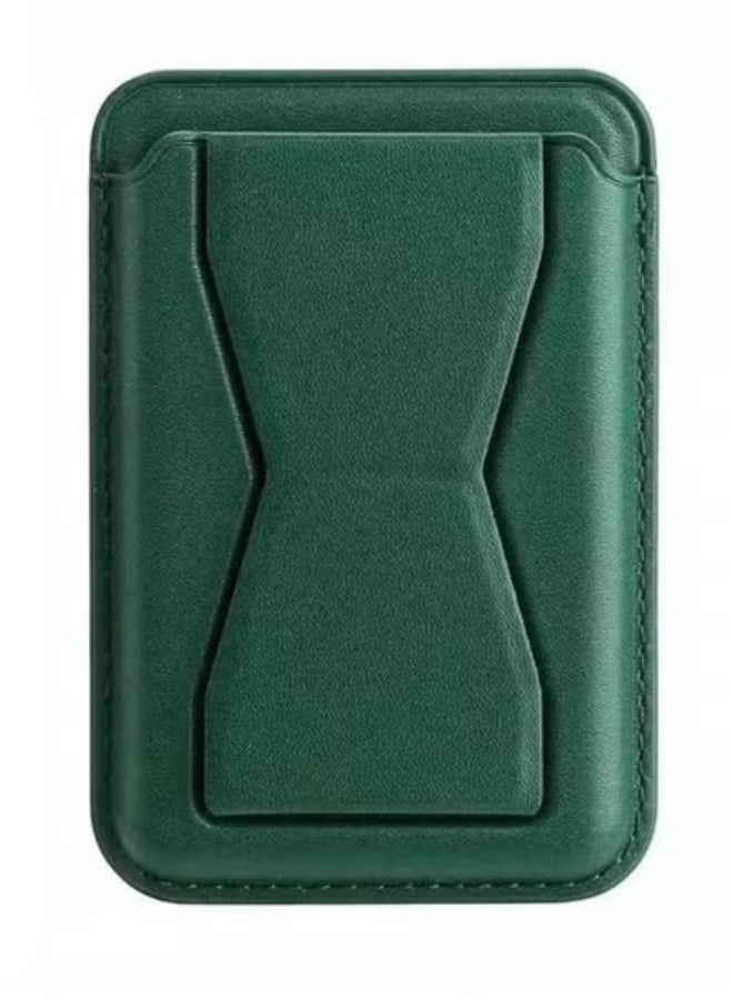 TIGER MagSafe Leather Card Holder with Bracket Clip Stand – Slim Magnetic Wallet & Phone Grip for iPhone | Multi-Functional PU Leather Card Sleeve with Kickstand Feature | Ultra-Thin Design with Strong MagSafe-Compatible Magnetic Attachment | Hands-Free Convenience for Daily Use  - Image 3