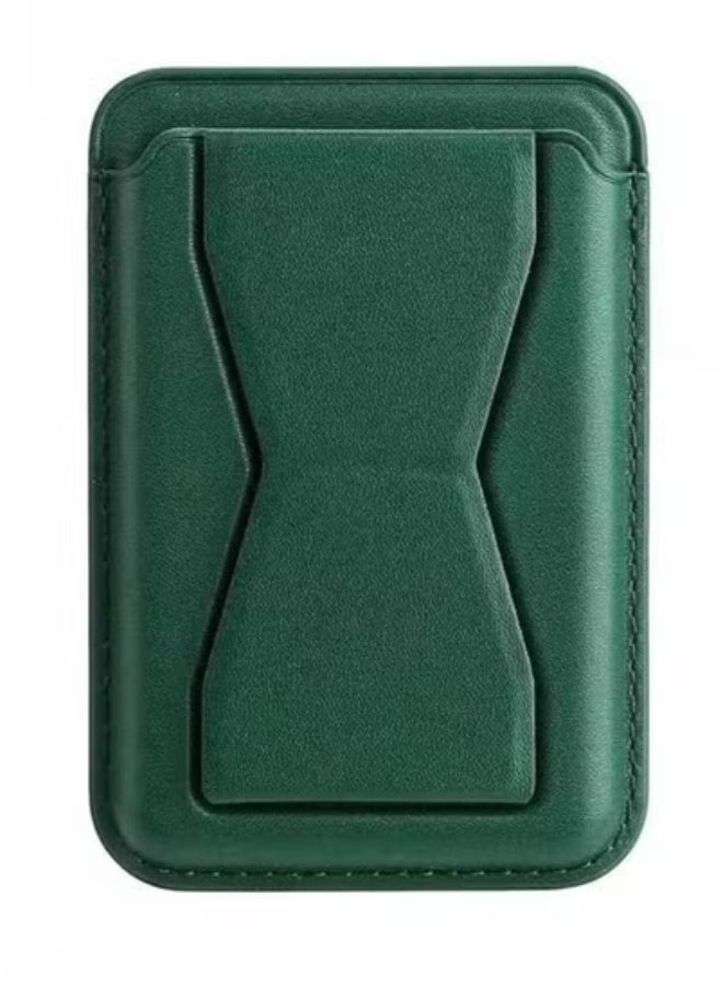 TIGER MagSafe Leather Card Holder with Bracket Clip Stand – Slim Magnetic Wallet & Phone Grip for iPhone | Multi-Functional PU Leather Card Sleeve with Kickstand Feature | Ultra-Thin Design with Strong MagSafe-Compatible Magnetic Attachment | Hands-Free Convenience for Daily Use  - Image 1