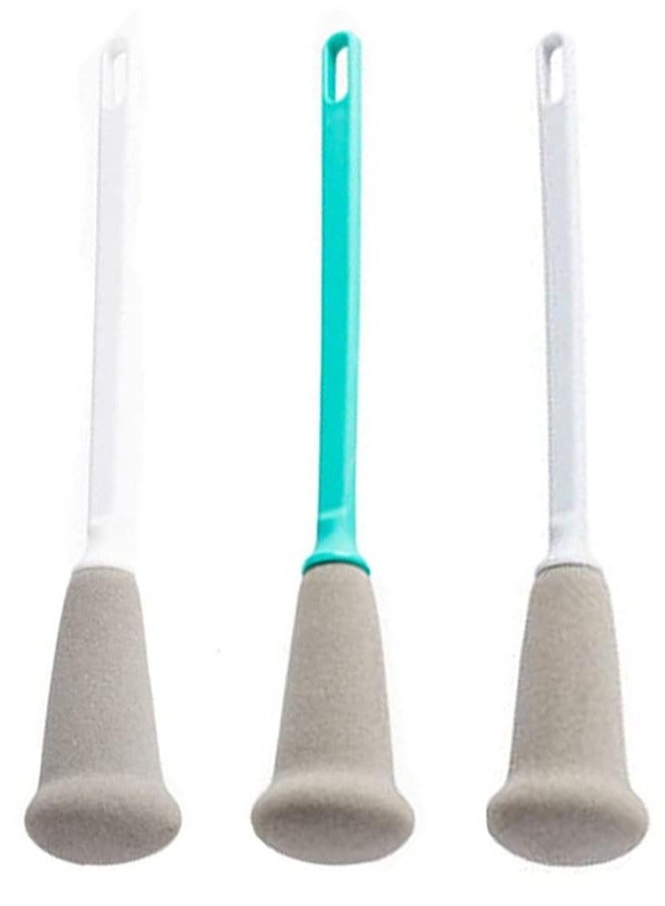 Excefore Bottle Brush set | 3 Cleaning Brushes | Bottle Cleaner Set | Water Bottle Brush |Tube Brush | Wire Bottle Brush |Straw Brush | Glass Brush - Soft Cotton Tip to Prevent Scratches - Image 1