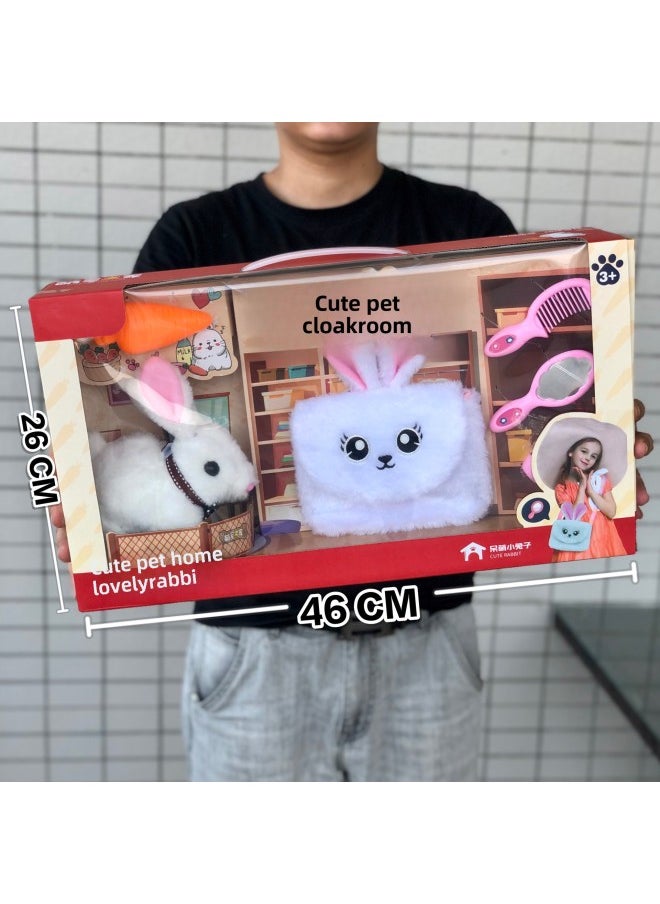 Big Gift Box Simulation Electric Dog Plush Pet Toys Will Call Walking White Rabbit Children's Toys Institutional Gifts-Color:Electric Golden Retriever ]  - Image 2