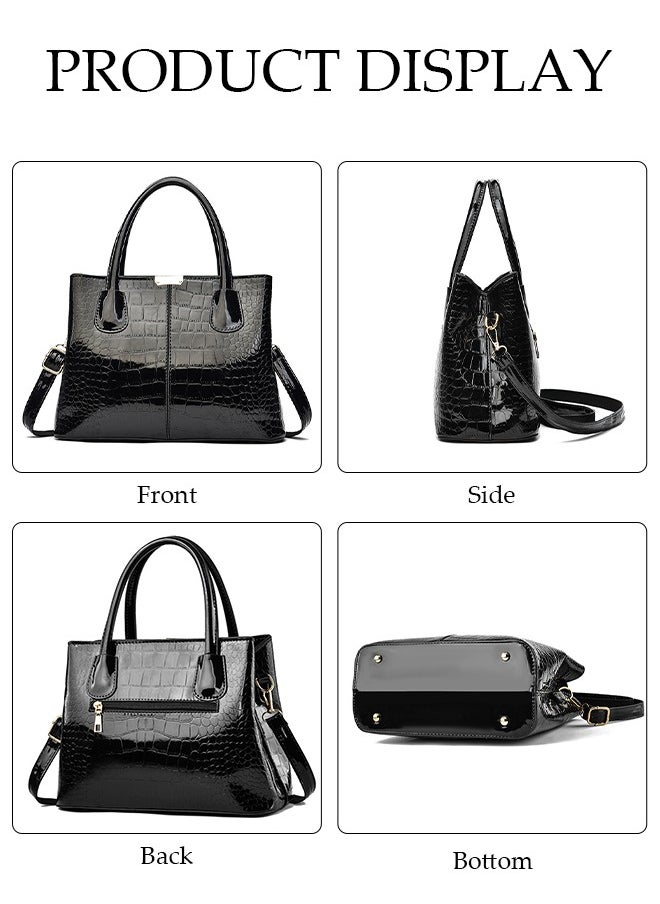 DUNISO - Women's Vintage Tote Bag Handbags with Large Capacity Faux Leather Shoulder Bag Ladies Fashion Designer Satchel Crossbody Bag with Detachable Strap for Ladies - Image 1
