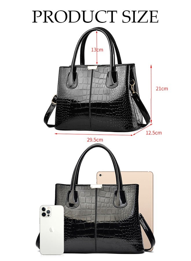 DUNISO - Women's Vintage Tote Bag Handbags with Large Capacity Faux Leather Shoulder Bag Ladies Fashion Designer Satchel Crossbody Bag with Detachable Strap for Ladies - Image 1
