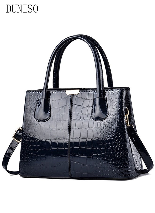 DUNISO - Women's Vintage Tote Bag Handbags with Large Capacity Faux Leather Shoulder Bag Ladies Fashion Designer Satchel Crossbody Bag with Detachable Strap for Ladies - Image 1