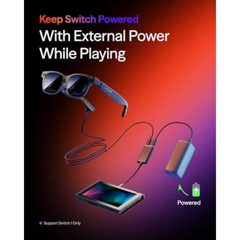 USB-C إلى النظارات ومحول الشحن، والشحن والتشغيل، والتبديل، وسطح البخار - Image 5