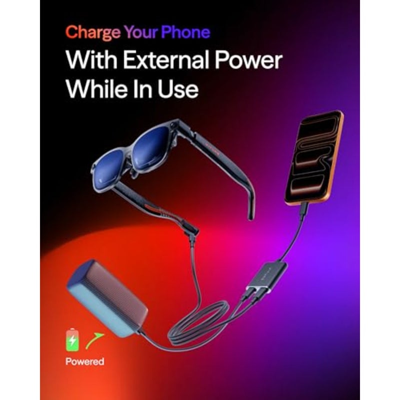 USB-C إلى النظارات ومحول الشحن، والشحن والتشغيل، والتبديل، وسطح البخار - Image 4