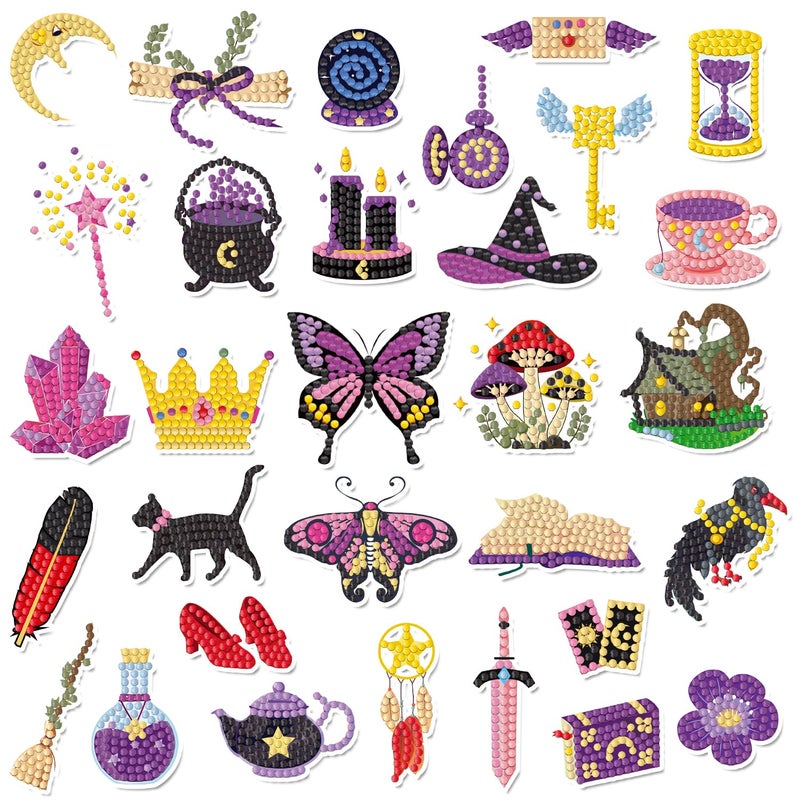 Labeol Diamond Art Kits for Kids Boys and Girls Ages 6-8-10-12 Easy to DIY Creative Diamond Art Sticker Craft by Numbers Kits for Kids and Adult Beginners (Magic) - Image 1