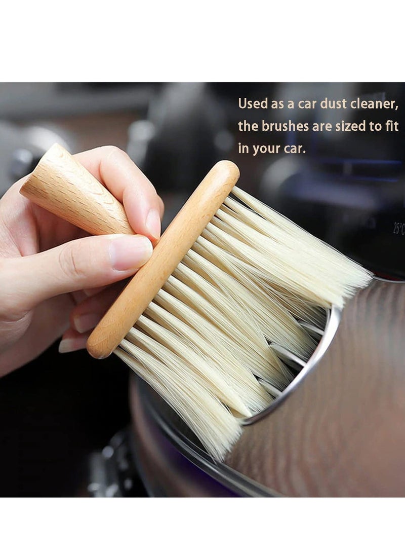 Barakah Soft Detail Brush, High Density Ultra Car Interior Dusting Brush Cleaning Wooden Handle Dust for Interior, Keyboard, Leather, Home - Image 5