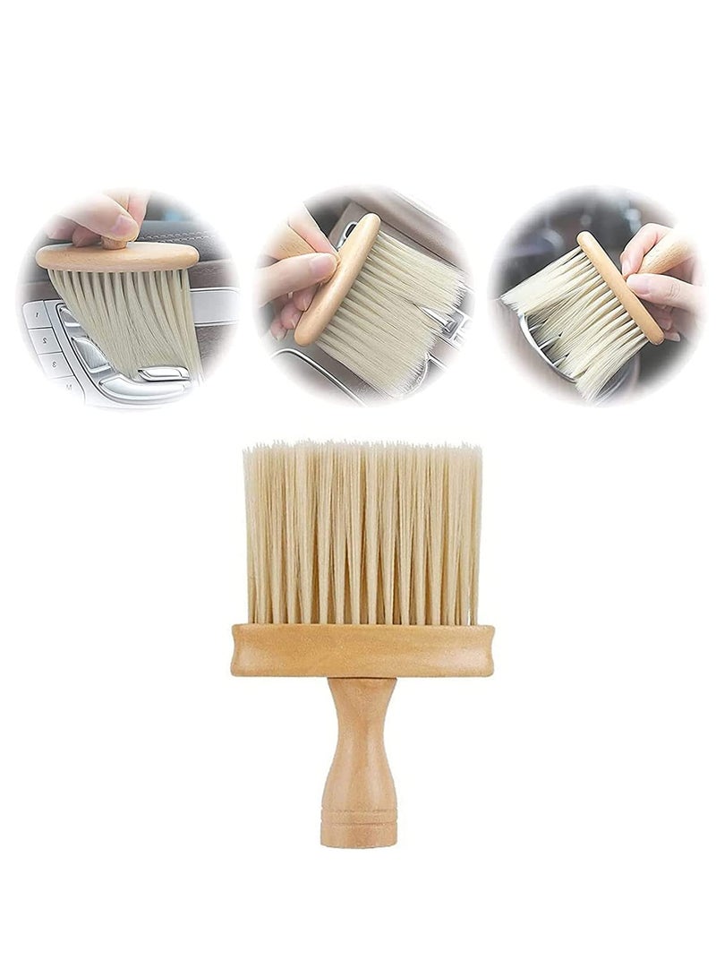 Barakah Soft Detail Brush, High Density Ultra Car Interior Dusting Brush Cleaning Wooden Handle Dust for Interior, Keyboard, Leather, Home - Image 1