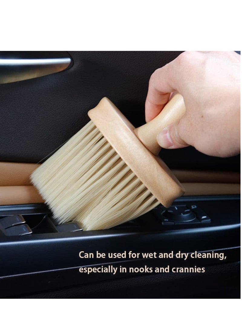 Barakah Soft Detail Brush, High Density Ultra Car Interior Dusting Brush Cleaning Wooden Handle Dust for Interior, Keyboard, Leather, Home - Image 3