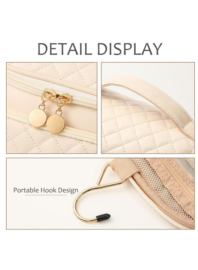 حقيبة مستحضرات تجميل معلقّة للسفر، حقيبة مكياج للسفر، حقيبة مستحضرات تجميل للسفر، حقيبة أدوات تجميل كبيرة، حقيبة مستحضرات تجميل مقاومة للماء، حقيبة تنظيم المكياج للنساء والفتيات، باللون الأسود - Image 4