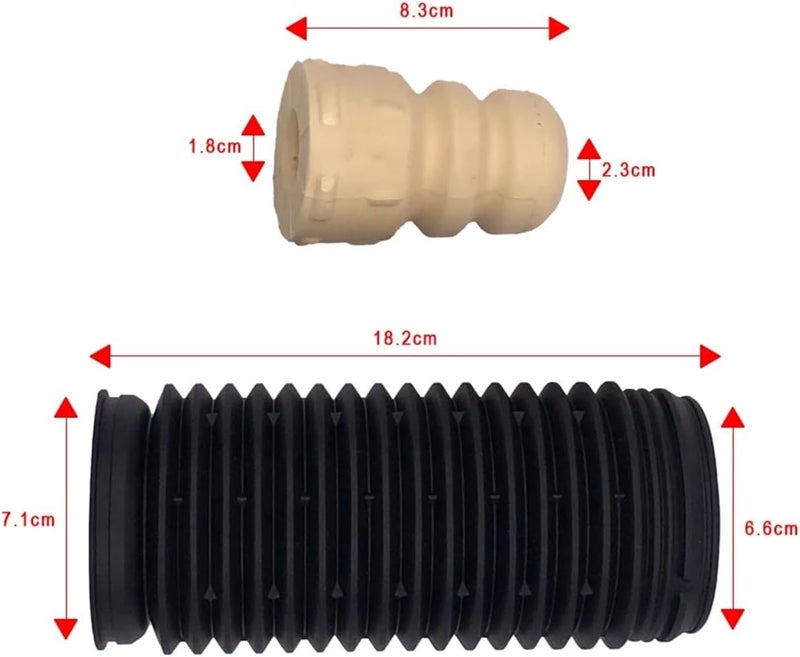 Vuzmode Car Front Shock Absorber Buffer Rubber Boot Set - Image 2