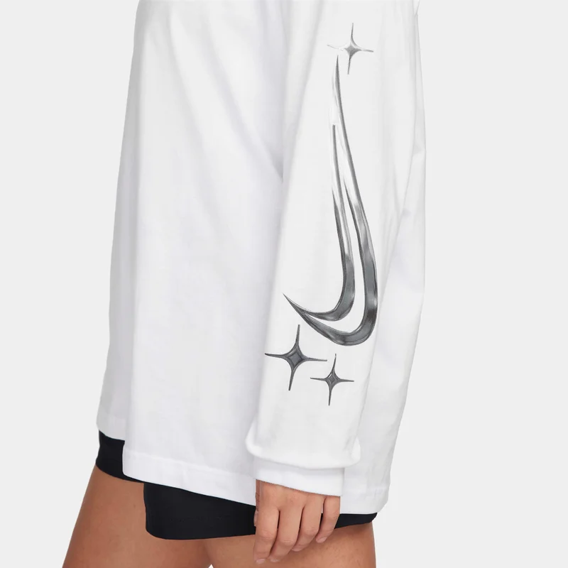 Nike White Women's Sportswear Long-Sleeve T-Shirt for Women | Best Price UAE