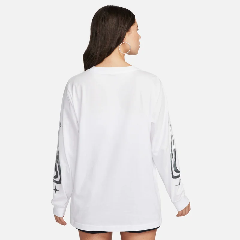 Nike White Women's Sportswear Long-Sleeve T-Shirt for Women | Best Price UAE