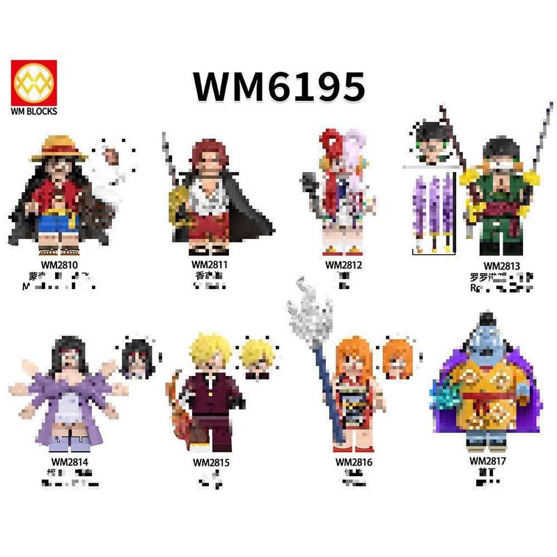 WM6195 One Piece Red Hair Uta Building Block Figure Toy