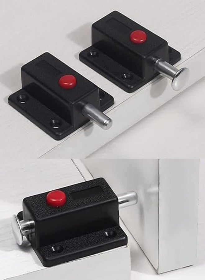 Gyanadh 6 PCS Sliding Locks, Automatic Door Windows & Drawers Push Security Latches PCS Sliding Locks, Button Bolt Latch - Button Bolt Latch - Home Safety Lock - Door Lock ABS Plastic[3 cm X 1.57] - Image 5