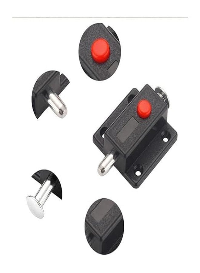Gyanadh 6 PCS Sliding Locks, Automatic Door Windows & Drawers Push Security Latches PCS Sliding Locks, Button Bolt Latch - Button Bolt Latch - Home Safety Lock - Door Lock ABS Plastic[3 cm X 1.57] - Image 4