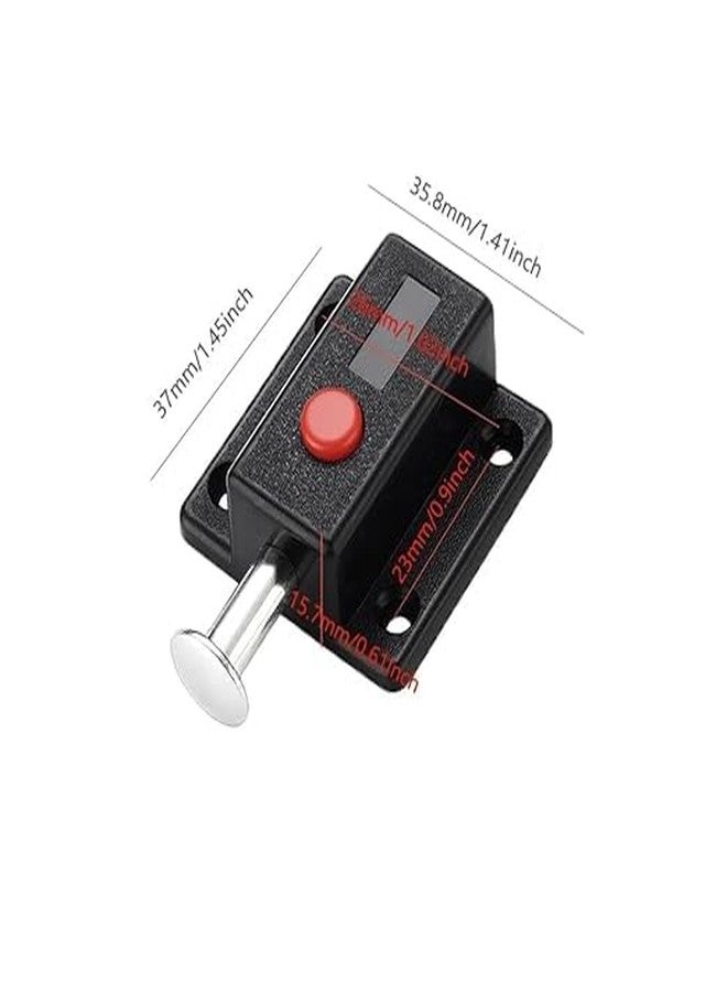 Gyanadh 6 PCS Sliding Locks, Automatic Door Windows & Drawers Push Security Latches PCS Sliding Locks, Button Bolt Latch - Button Bolt Latch - Home Safety Lock - Door Lock ABS Plastic[3 cm X 1.57] - Image 3