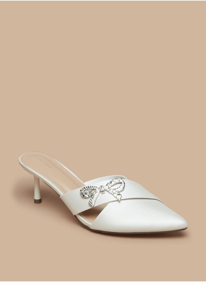 Flora Bella By Shoexpress - Women's Embellished Slip-on Pumps with Flared Heels Ramadan Collection - Image 1