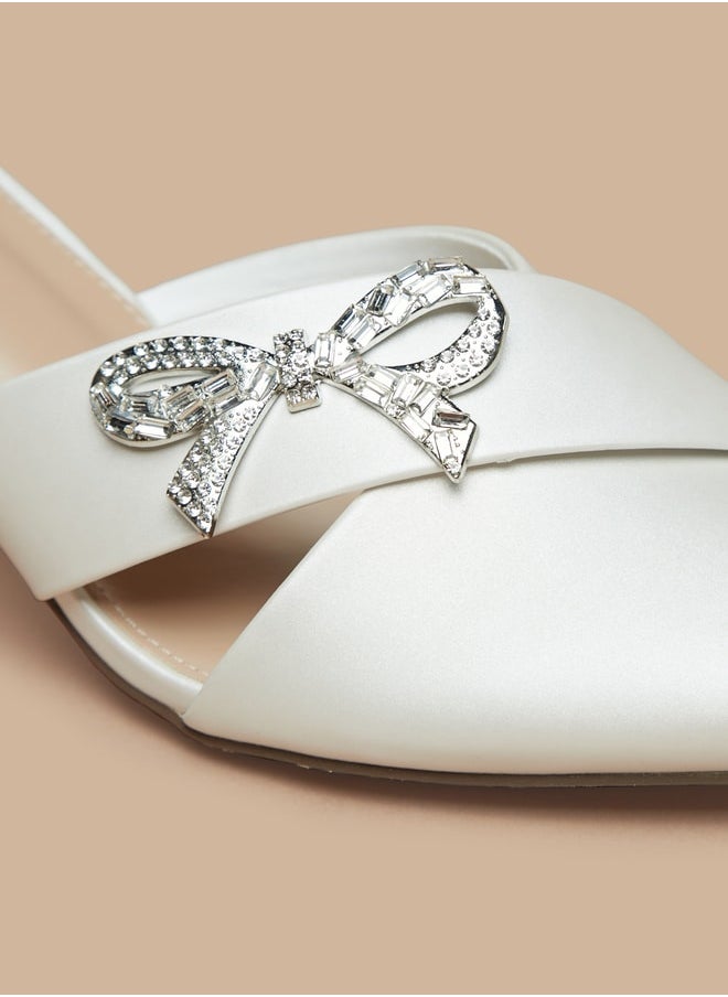 Flora Bella By Shoexpress - Women's Embellished Slip-on Pumps with Flared Heels Ramadan Collection - Image 1