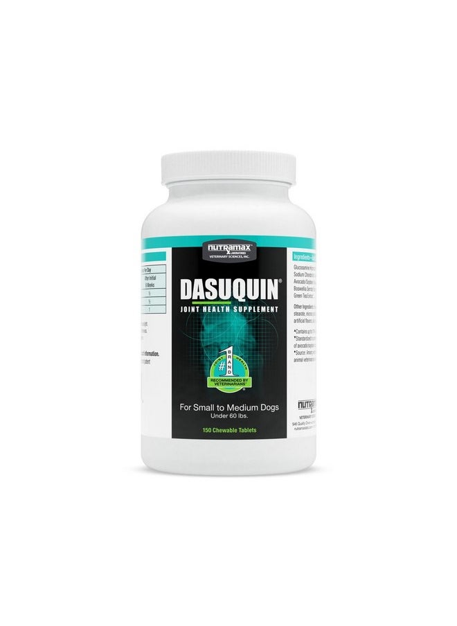 Nutramax Laboratories - Nutramax Dasuquin Joint Health Supplement for Small to Medium Dogs - With Glucosamine, Chondroitin, ASU, Boswellia Serrata Extract, Green Tea Extract, 150 Chewable Tablets - Image 1