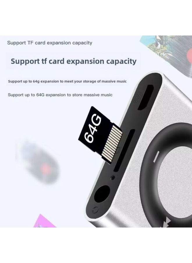 Generic - Designated Download Student Mp3 Walkman Music Player Listening Artifact English Listening Sports Small Mp4-Body Color:Violet Can Be Taken To School [2 Hours Of Battery Life]-Memory Capacity:Can Save 12,000 Songs + Listening To Music Four-piece Set - Image 1