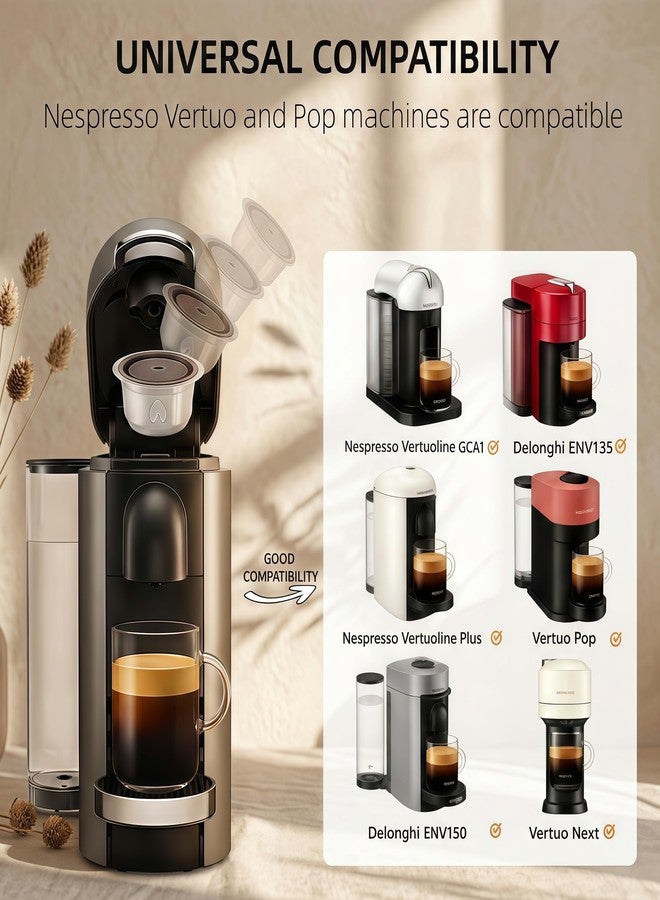 AMAKO Refillable Coffee Capsule : 230ml Stainless Steel Reusable Coffee Pod Kit, Compatible with Nespresso Vertuo Coffee Capsules - Image 4