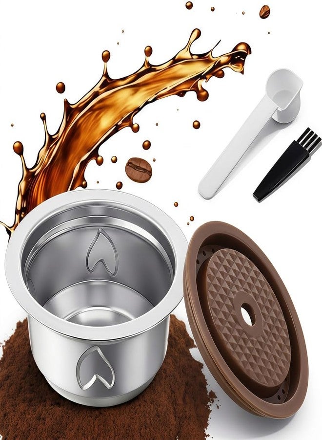 AMAKO Refillable Coffee Capsule : 230ml Stainless Steel Reusable Coffee Pod Kit, Compatible with Nespresso Vertuo Coffee Capsules - Image 1
