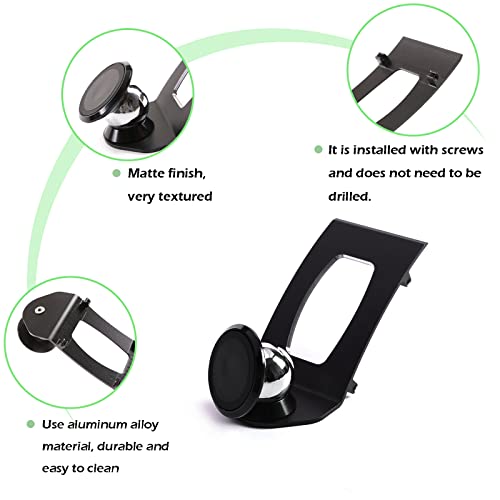 LLKUANG 360-Degree Rotary Cell Phone Holder Mobile Phone Mount for BMW X5 E70 X6 E71 E72 2008-2013 (Black) - Image 4