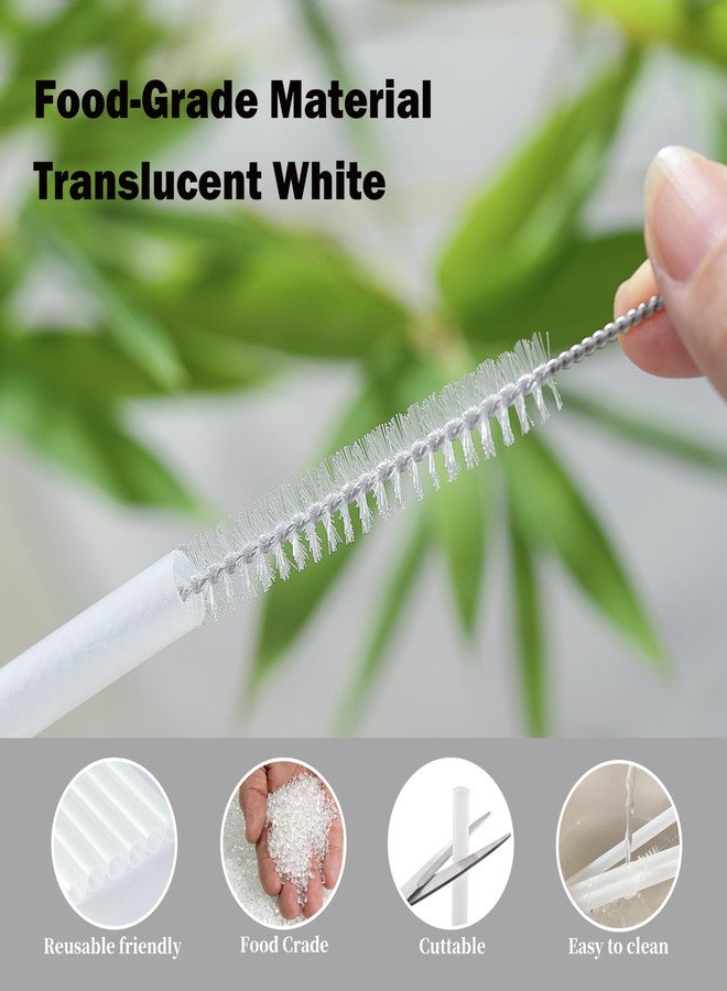 MONGSEW 6 PCS Replacement Straw for Stanley Cup 40/30 oz, 12 inch Reusable Straws with Cleaning Brush, Plastic, Dishwasher Safe - Image 3