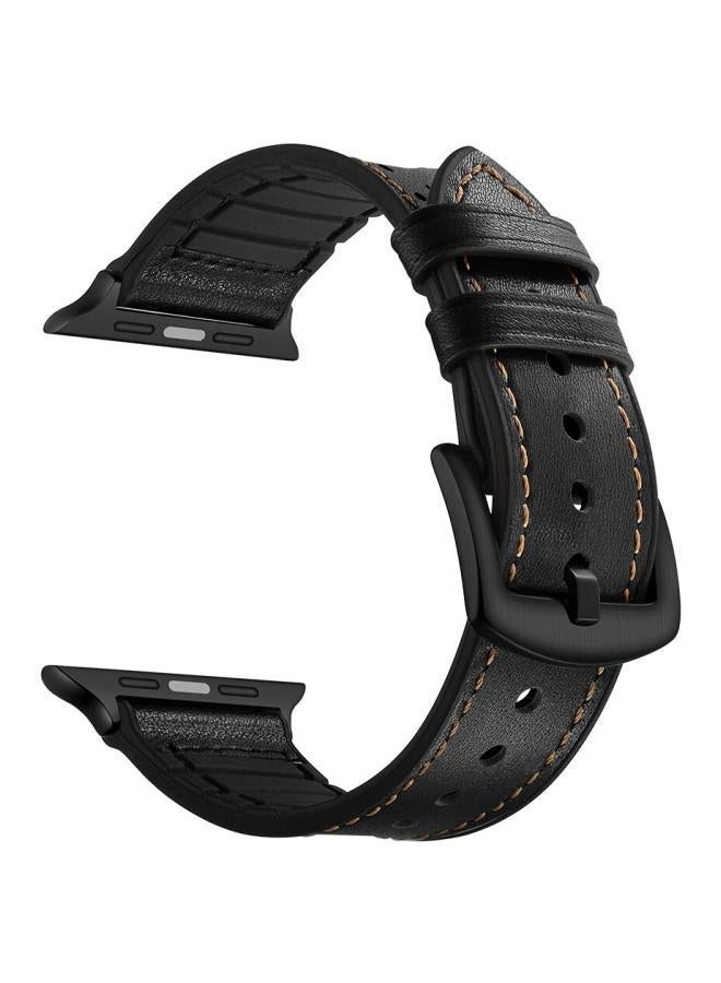 NIBEMINENT Replacement Band For Apple Watch Series 1/2/3/4 40mm/38mm Black - Image 1