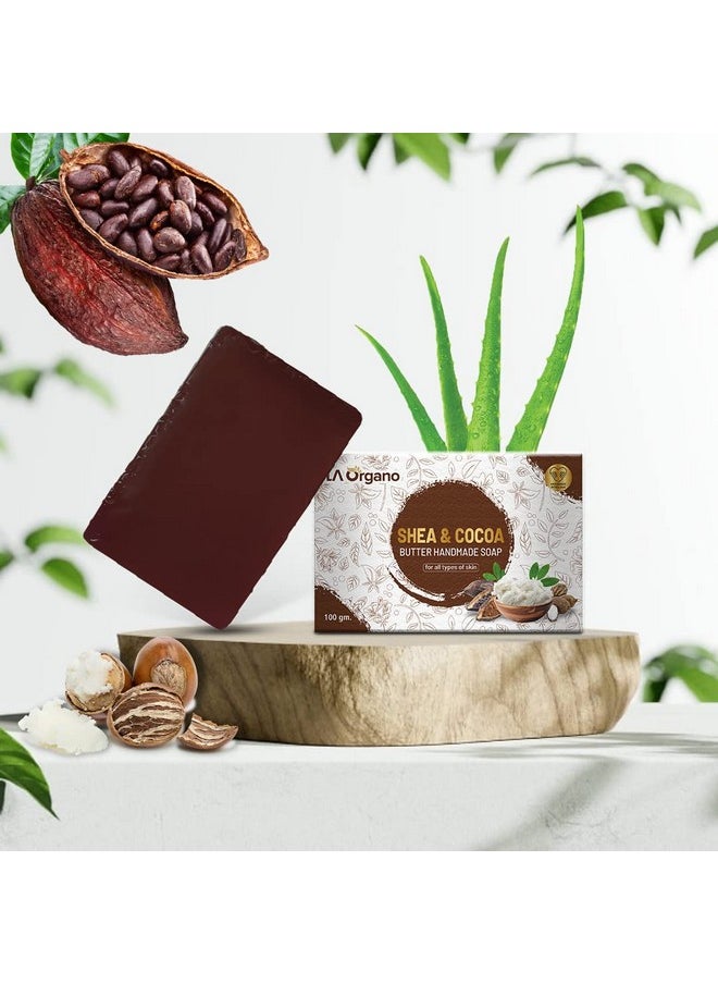LA Organo LA Organo Handmade Honey, Shea Cocoa & Kumkumadi Bath Soap (100g each, Pack Of 3)  - Image 4