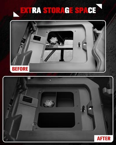 LitMiRaCle Under Seat Storage Box for 20142025 Honda Pioneer 7002 7004 Accessories Driver Side Underseat Duable Polypropylene 44L Storage Bin 2PCS - Image 3