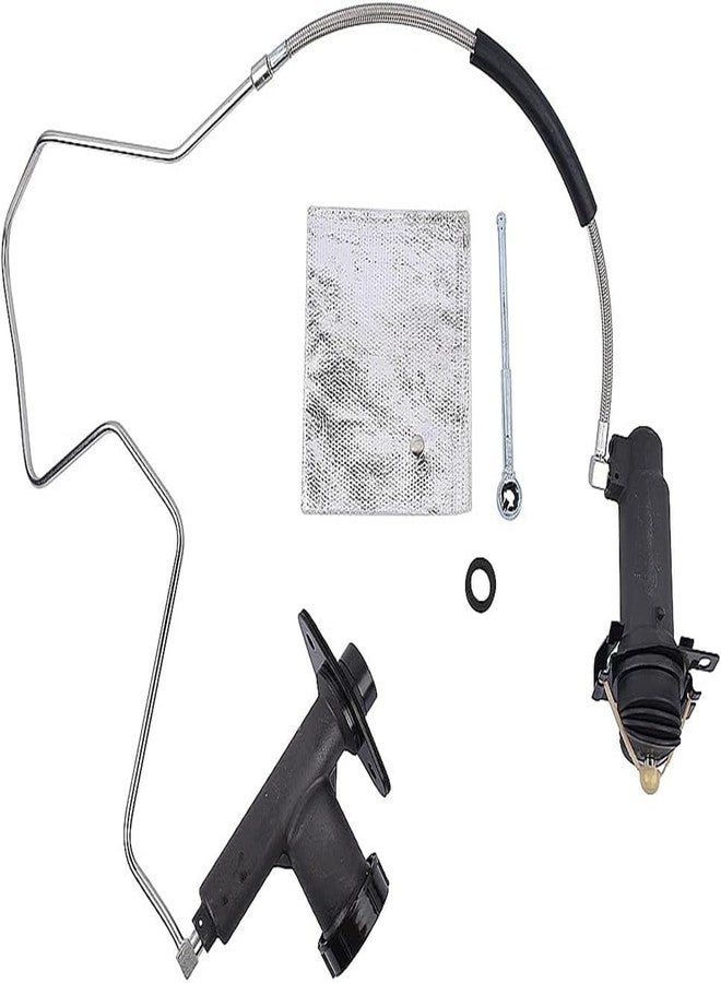 Prefer Warehouse مجموعة خط أسطوانة القابض الرئيسية والفرعية من بريفير ويرهاوس متوافقة مع فورد F-250، F-350، F-سوبر ديوتي موديلات 1992-1997، وF-59 التجارية ذات الهيكل المجرد موديلات 1993-1997، بديل لرقم القطعة CC649005 - Image 1