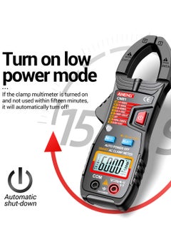 ANENG CM81 Smart AC Clamp Meter Clamp Type Multimeter 6000 Counts Auto Range Voltmeter 600A Ammeter Resistance Meter with Flashlight  Black  - Image 5
