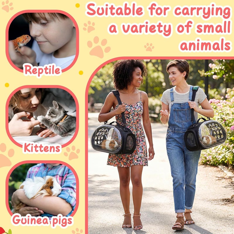 Hsei Chicken Carrier Backpack Breathable Pet Chicken Backpack 14.5''x 8.8'' x 3.34'' with Clear Pet Side Panel Shoulder Strap Lightweight Cage for Small Animal Travel Outdoor - Image 2